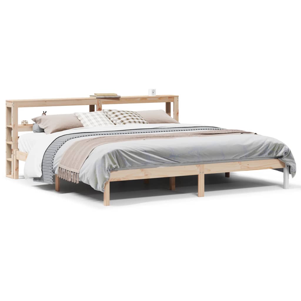Bedframe zonder matras massief grenenhout 200x200 cm is nu te koop bij PeponiXL, paradijselijk wonen!