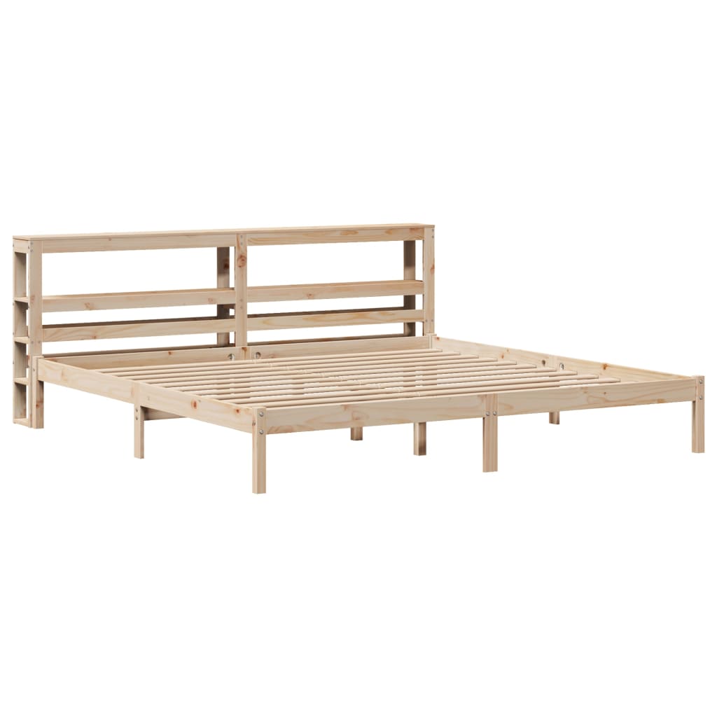 Bedframe zonder matras massief grenenhout 200x200 cm is nu te koop bij PeponiXL, paradijselijk wonen!