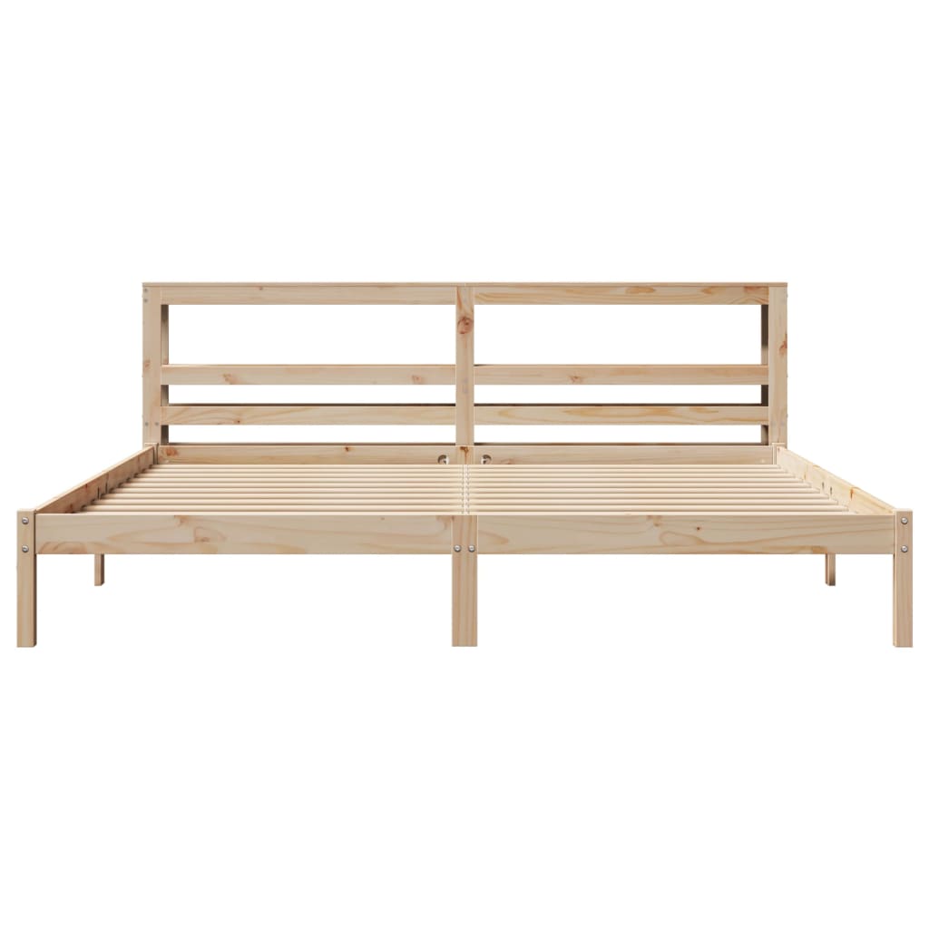Bedframe zonder matras massief grenenhout 200x200 cm is nu te koop bij PeponiXL, paradijselijk wonen!