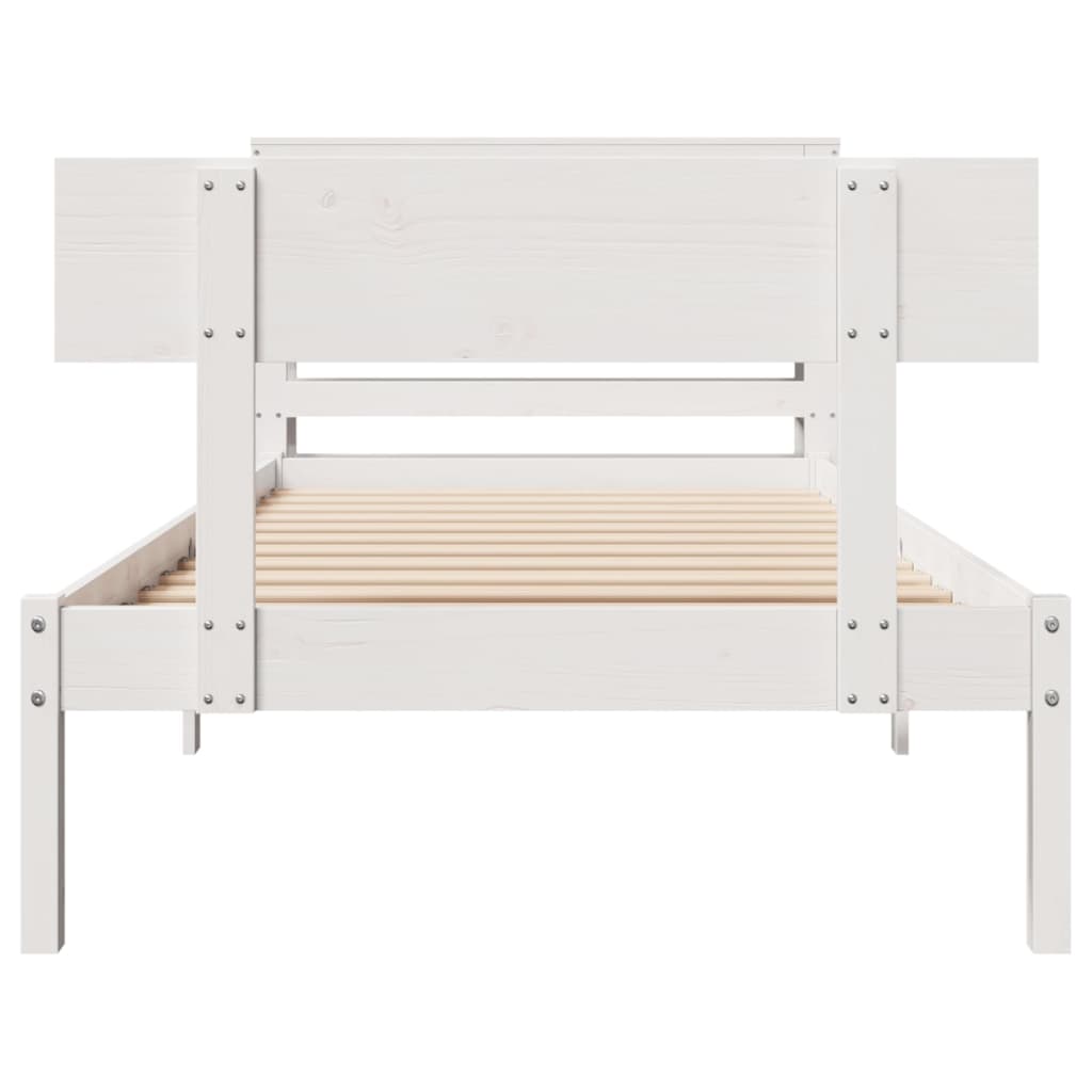 Bedframe zonder matras massief grenenhout wit 90x190 cm is nu te koop bij PeponiXL, paradijselijk wonen!