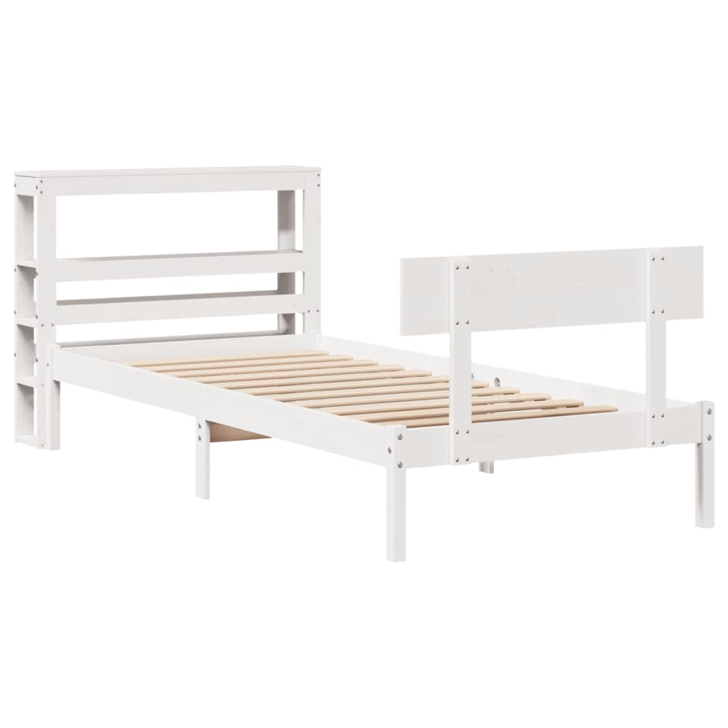 Bedframe zonder matras massief grenenhout wit 90x200 cm is nu te koop bij PeponiXL, paradijselijk wonen!