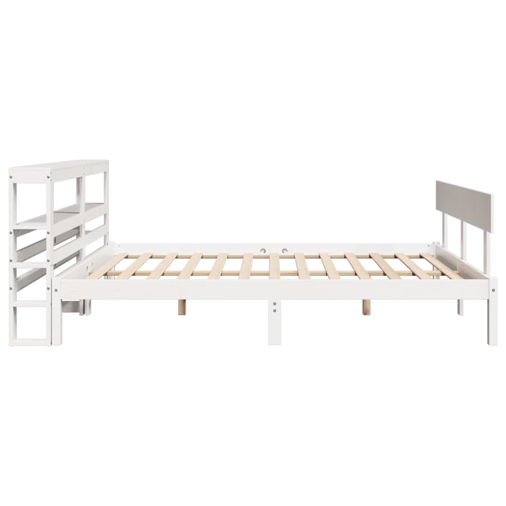 Bedframe zonder matras massief grenenhout wit 120x200 cm is nu te koop bij PeponiXL, paradijselijk wonen!