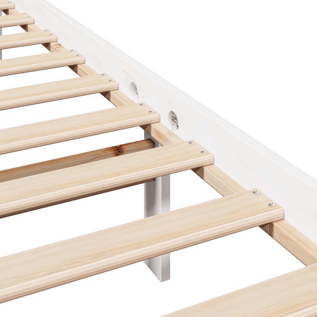 Bedframe zonder matras massief grenenhout wit 160x200 cm is nu te koop bij PeponiXL, paradijselijk wonen!