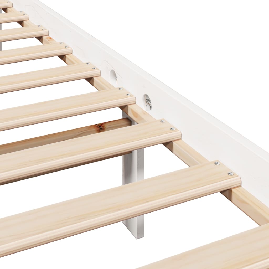 Bedframe zonder matras massief grenenhout wit 180x200 cm is nu te koop bij PeponiXL, paradijselijk wonen!