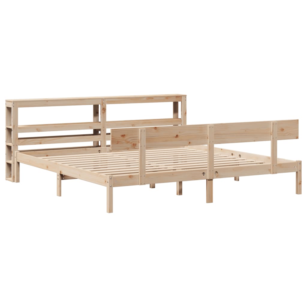 Bedframe zonder matras massief grenenhout 200x200 cm is nu te koop bij PeponiXL, paradijselijk wonen!