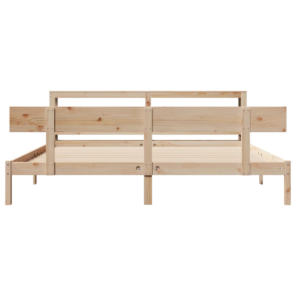 Bedframe zonder matras massief grenenhout 200x200 cm is nu te koop bij PeponiXL, paradijselijk wonen!