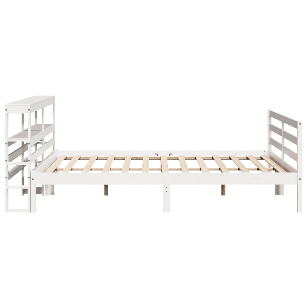 Bedframe zonder matras massief grenenhout wit 200x200 cm is nu te koop bij PeponiXL, paradijselijk wonen!