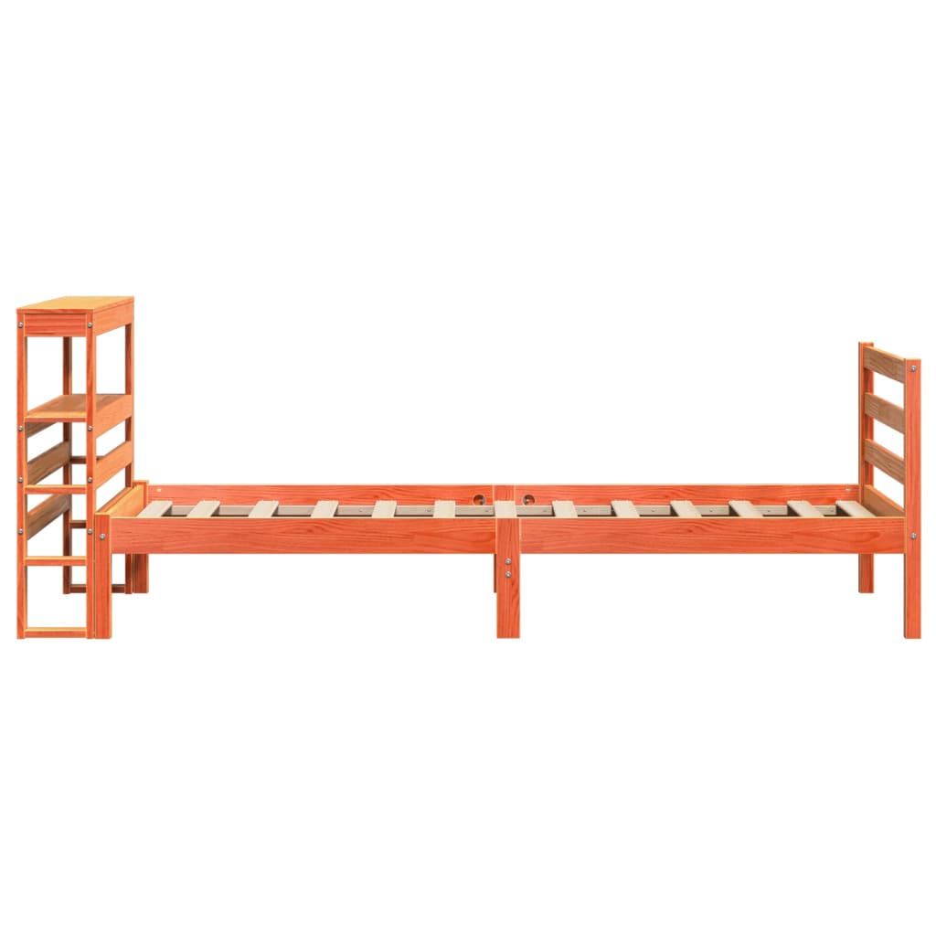 Bedframe zonder matras massief grenenhout wasbruin 75x190 cm is nu te koop bij PeponiXL, paradijselijk wonen!