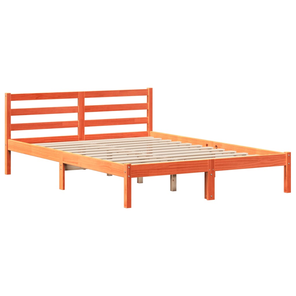 Bedframe zonder matras massief grenenhout wasbruin 120x190 cm is nu te koop bij PeponiXL, paradijselijk wonen!