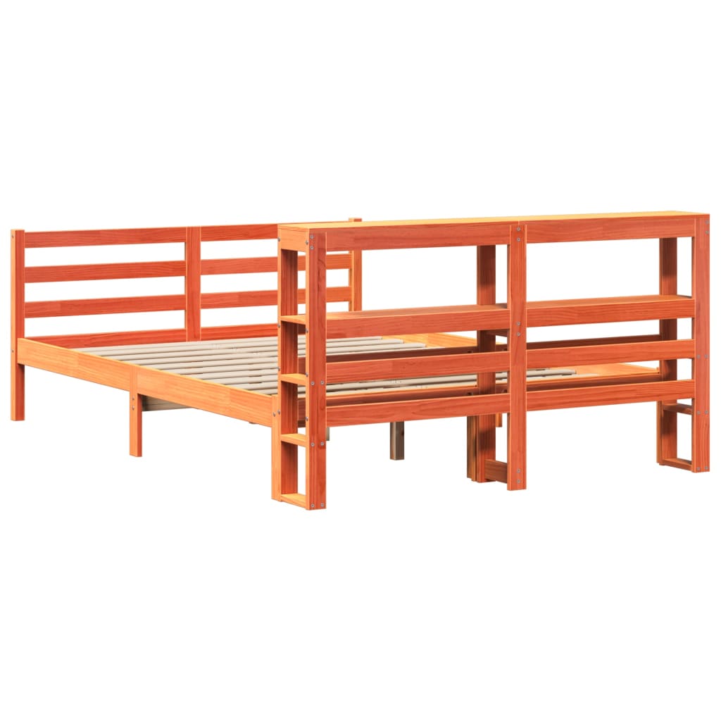Bedframe zonder matras massief grenenhout wasbruin 120x190 cm is nu te koop bij PeponiXL, paradijselijk wonen!