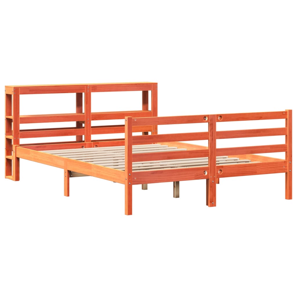 Bedframe zonder matras massief grenenhout wasbruin 150x200 cm is nu te koop bij PeponiXL, paradijselijk wonen!