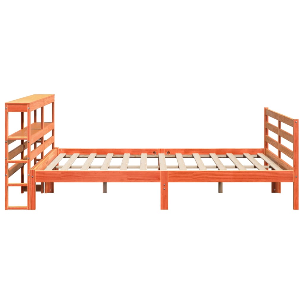 Bedframe zonder matras massief grenenhout wasbruin 200x200 cm is nu te koop bij PeponiXL, paradijselijk wonen!