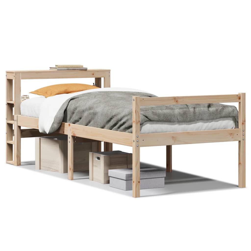 Seniorenbed met hoofdbord massief grenenhout 90x190 cm is nu te koop bij PeponiXL, paradijselijk wonen!