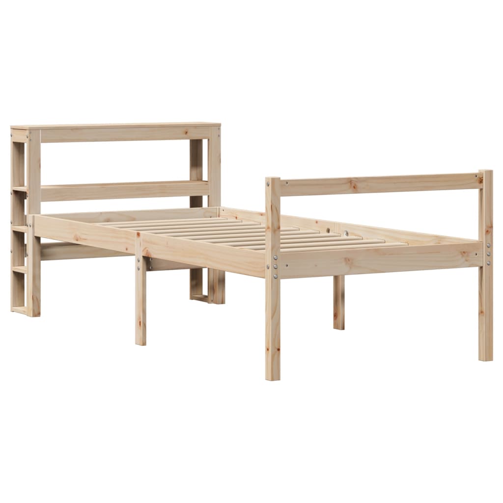 Seniorenbed met hoofdbord massief grenenhout 90x190 cm is nu te koop bij PeponiXL, paradijselijk wonen!