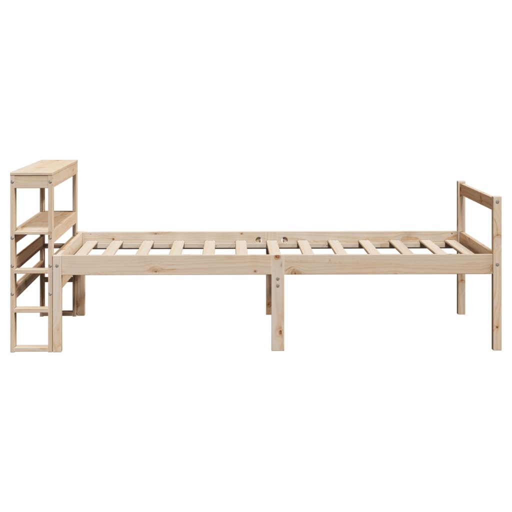 Seniorenbed met hoofdbord massief grenenhout 90x190 cm is nu te koop bij PeponiXL, paradijselijk wonen!