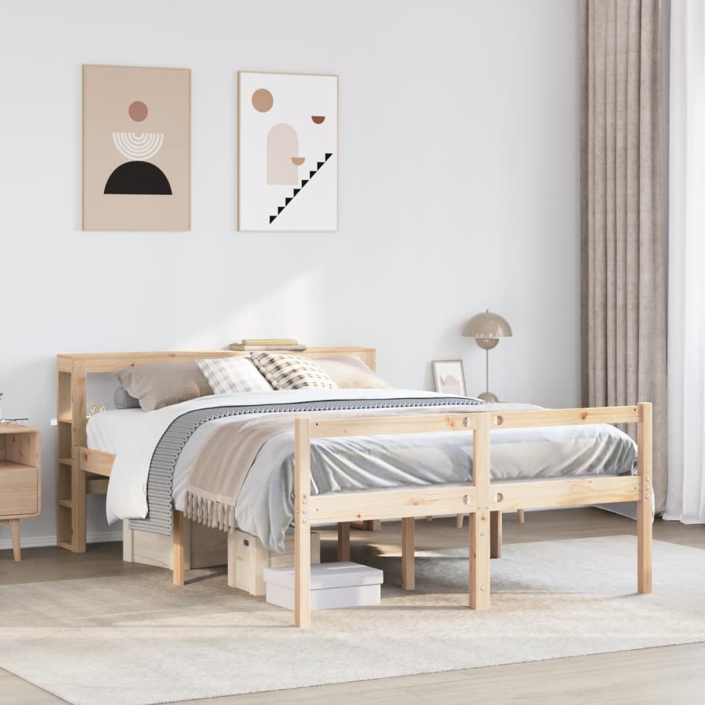 Seniorenbed met hoofdbord massief grenenhout 120x190 cm is nu te koop bij PeponiXL, paradijselijk wonen!