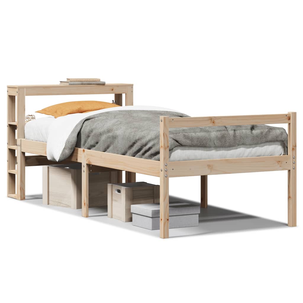 Seniorenbed met hoofdbord massief grenenhout 90x200 cm is nu te koop bij PeponiXL, paradijselijk wonen!