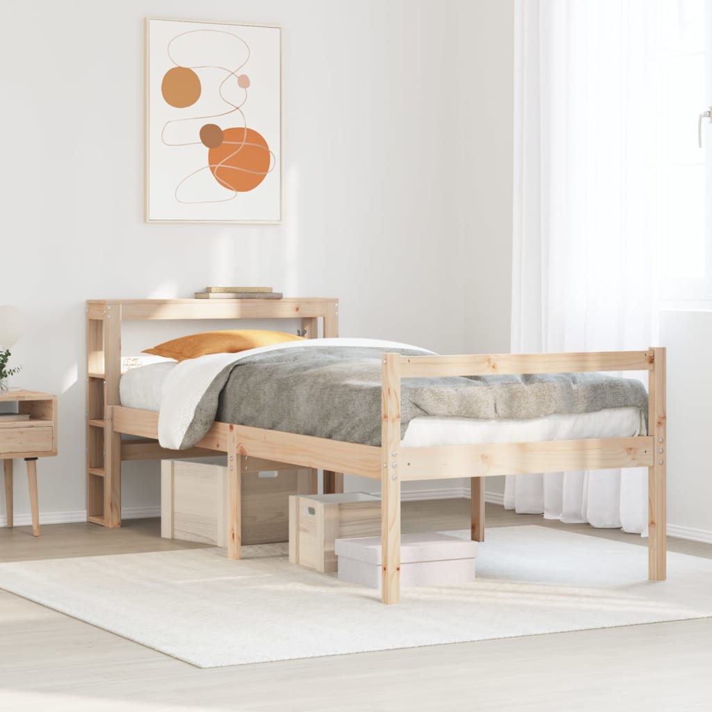 Seniorenbed met hoofdbord massief grenenhout 90x200 cm is nu te koop bij PeponiXL, paradijselijk wonen!