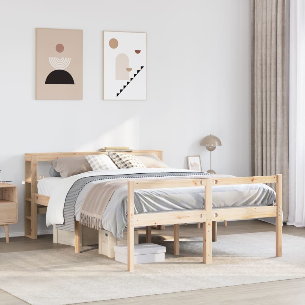 Seniorenbed met hoofdbord massief grenenhout 120x200 cm is nu te koop bij PeponiXL, paradijselijk wonen!