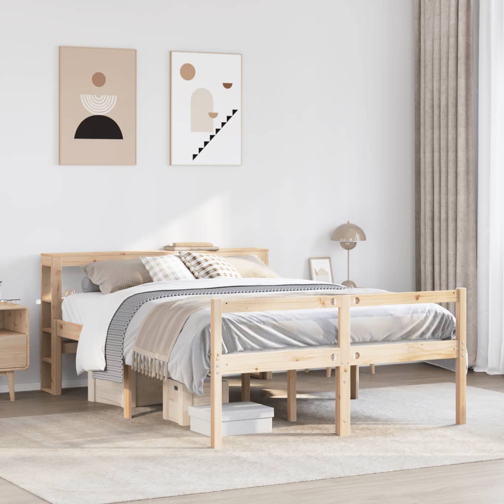 Seniorenbed met hoofdbord massief grenenhout 160x200 cm is nu te koop bij PeponiXL, paradijselijk wonen!