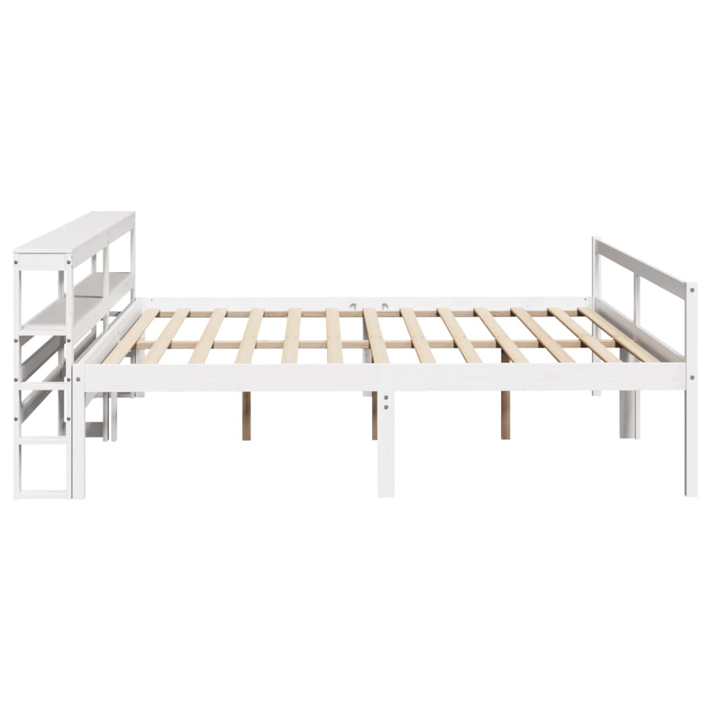 Seniorenbed met hoofdbord massief grenenhout wit 180x200 cm is nu te koop bij PeponiXL, paradijselijk wonen!
