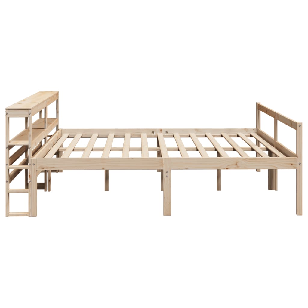 Seniorenbed met hoofdbord massief grenenhout 200x200 cm is nu te koop bij PeponiXL, paradijselijk wonen!