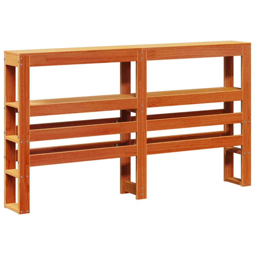 Bedframe met hoofdbord grenenhout wasbruin 140x200 cm is nu te koop bij PeponiXL, paradijselijk wonen!