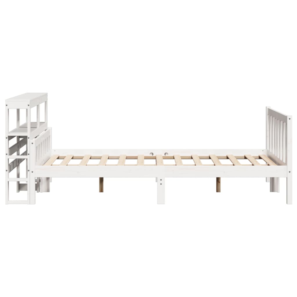 Bedframe zonder matras massief grenenhout wit 150x200 cm is nu te koop bij PeponiXL, paradijselijk wonen!