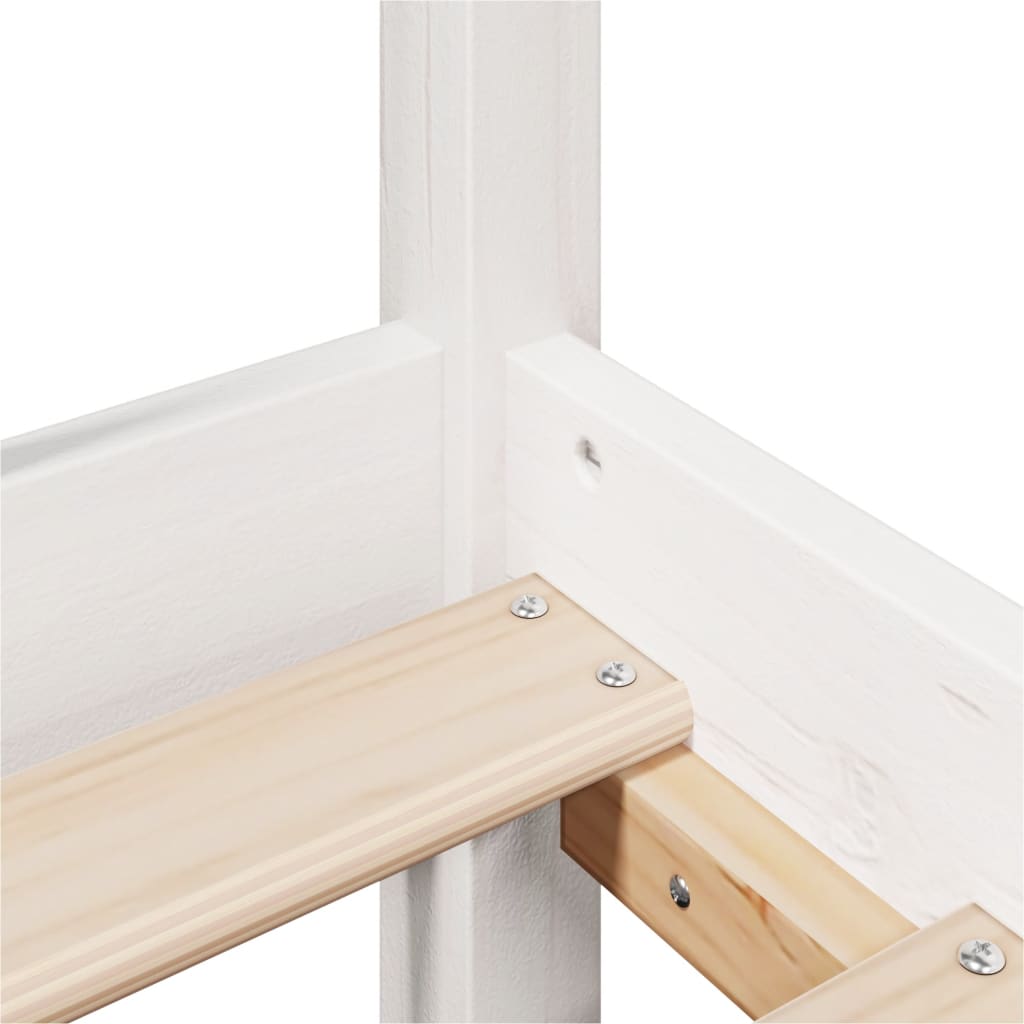 Bedframe zonder matras massief grenenhout wit 150x200 cm is nu te koop bij PeponiXL, paradijselijk wonen!