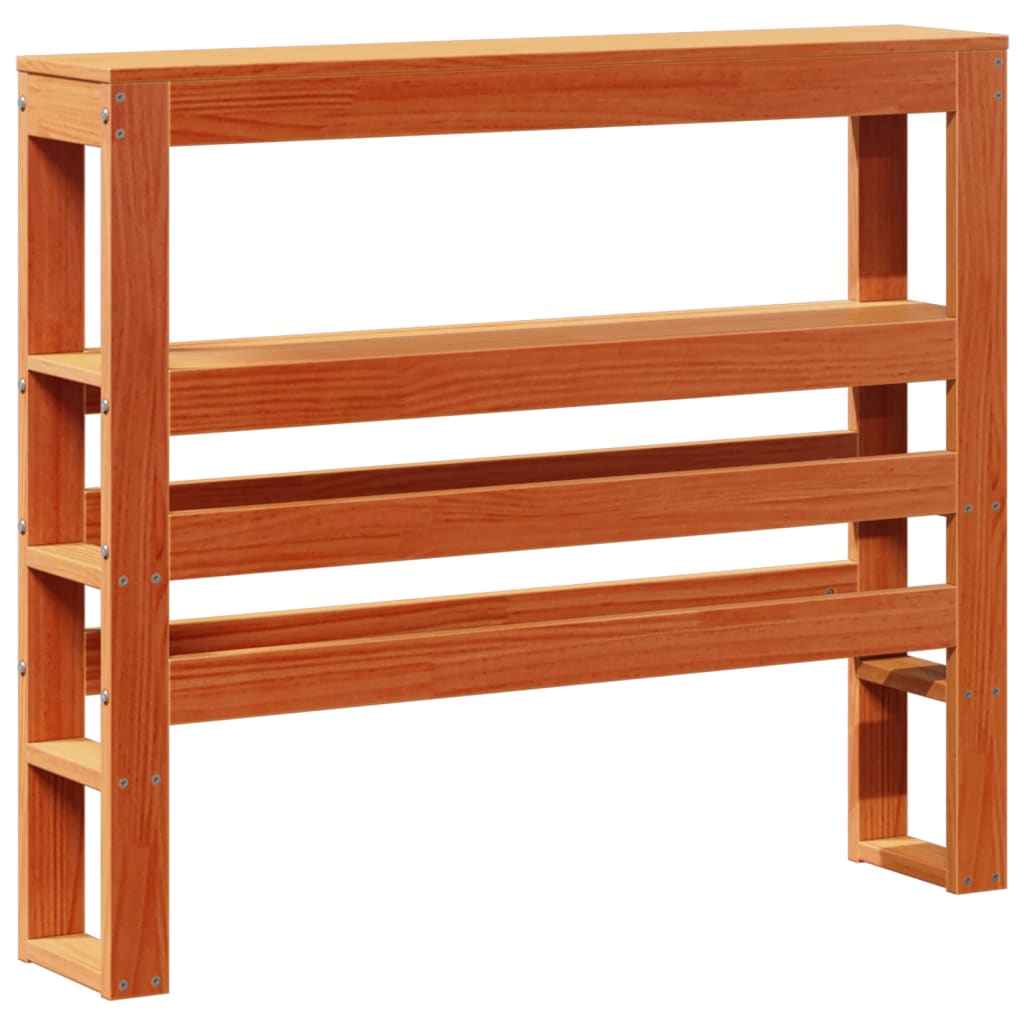 Bedframe met hoofdbord massief grenenhout wasbruin 75x190 cm is nu te koop bij PeponiXL, paradijselijk wonen!