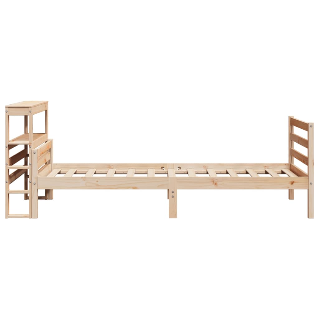 Bedframe met hoofdbord massief grenenhout 90x200 cm is nu te koop bij PeponiXL, paradijselijk wonen!