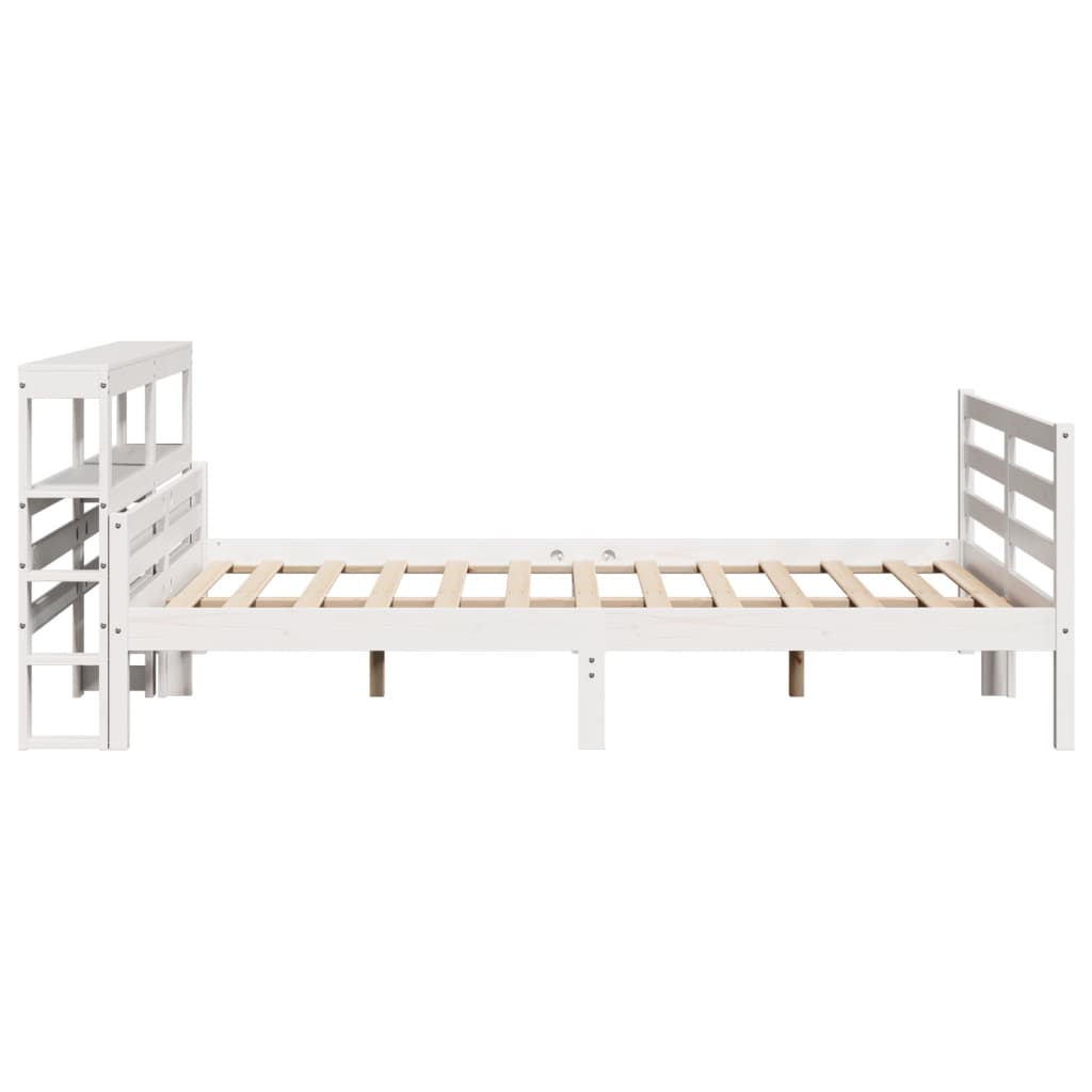 Bedframe met hoofdeinde zonder matras 140x200 cm wit is nu te koop bij PeponiXL, paradijselijk wonen!