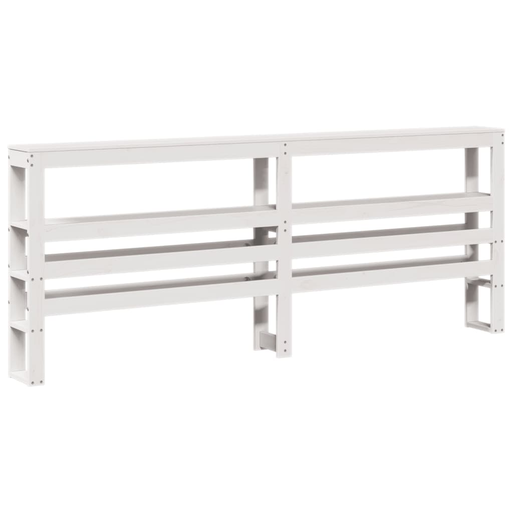 Bedframe met hoofdeinde zonder matras 200x200 cm wit is nu te koop bij PeponiXL, paradijselijk wonen!