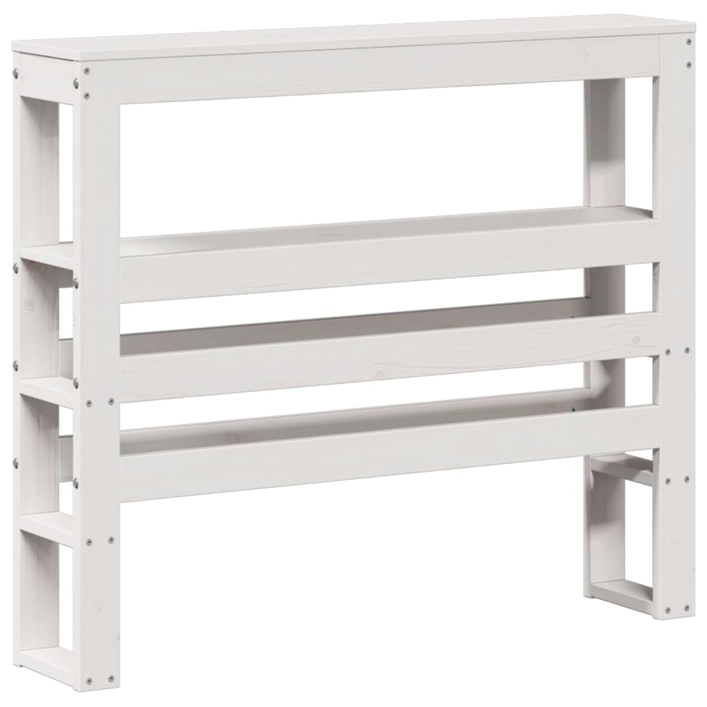 Bedframe met hoofdeinde zonder matras 90x200 cm wit is nu te koop bij PeponiXL, paradijselijk wonen!