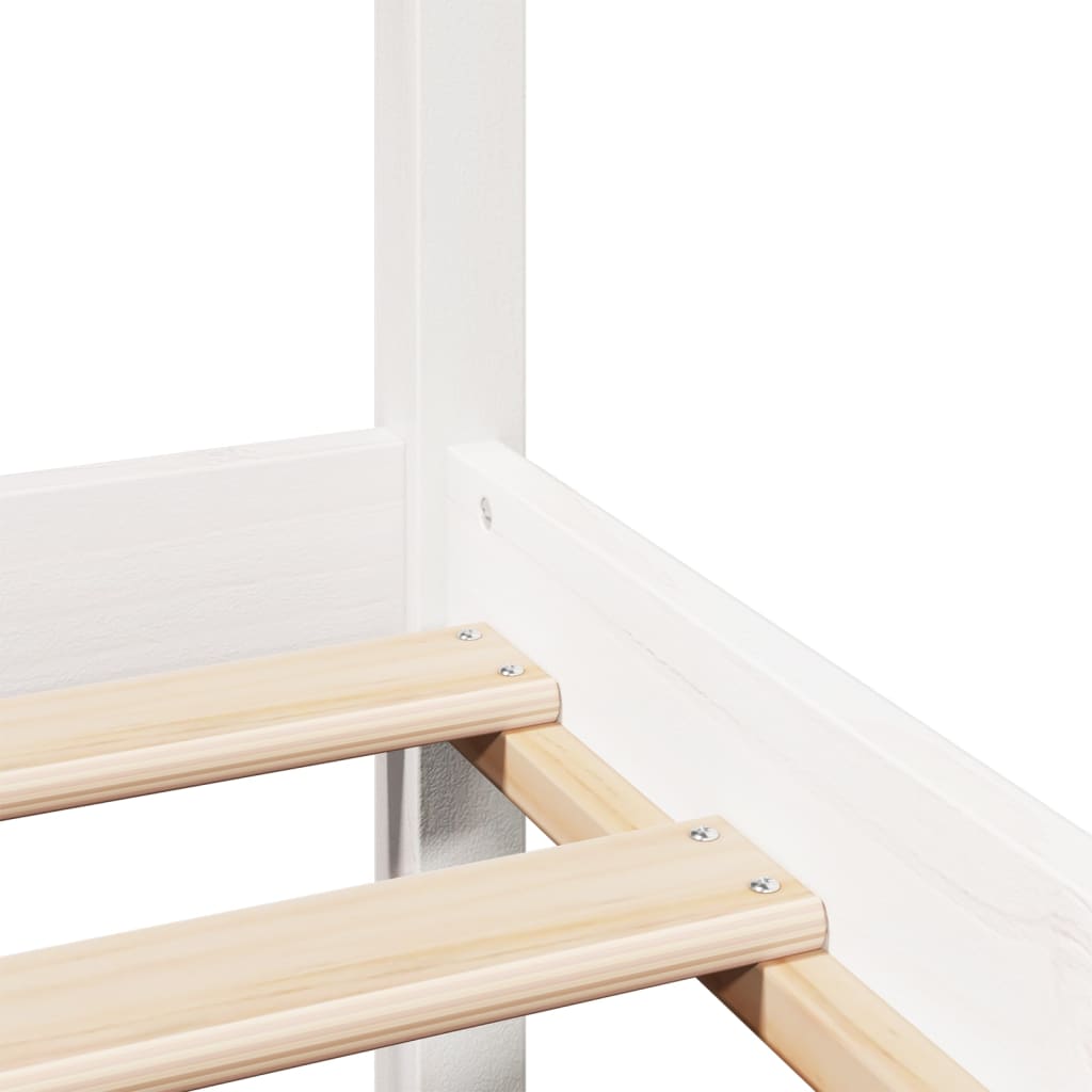 Bedframe met hoofdeinde zonder matras 90x200 cm wit is nu te koop bij PeponiXL, paradijselijk wonen!
