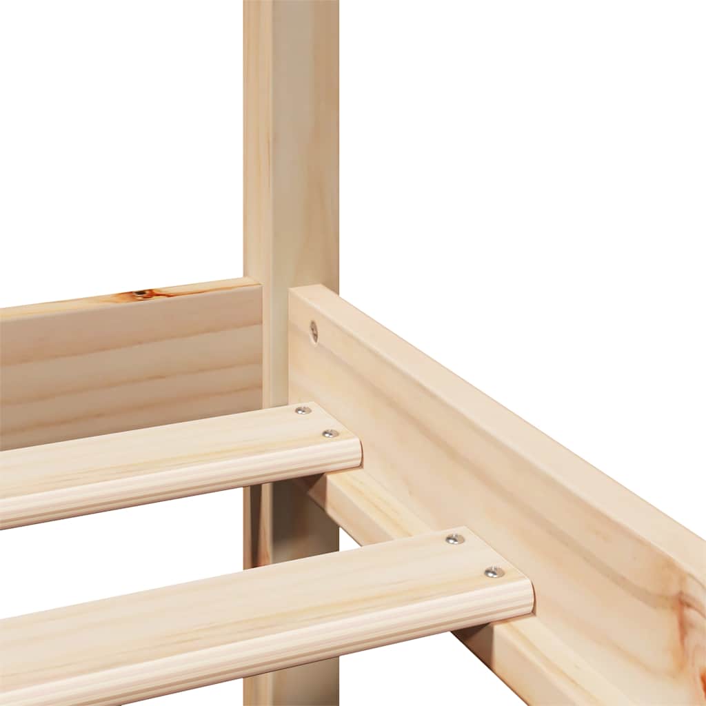 Bedframe met hoofdbord massief grenenhout 120x200 cm is nu te koop bij PeponiXL, paradijselijk wonen!