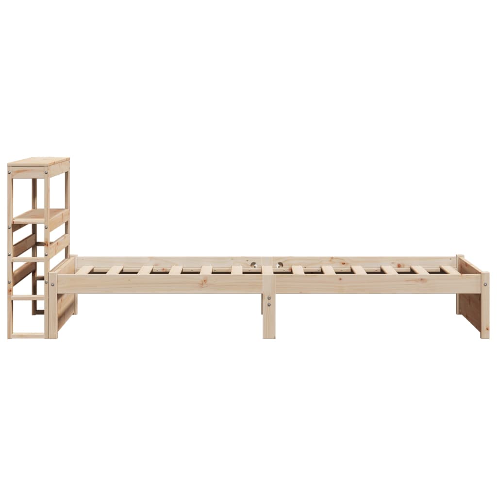 Bedframe met hoofdbord massief grenenhout 75x190 cm is nu te koop bij PeponiXL, paradijselijk wonen!