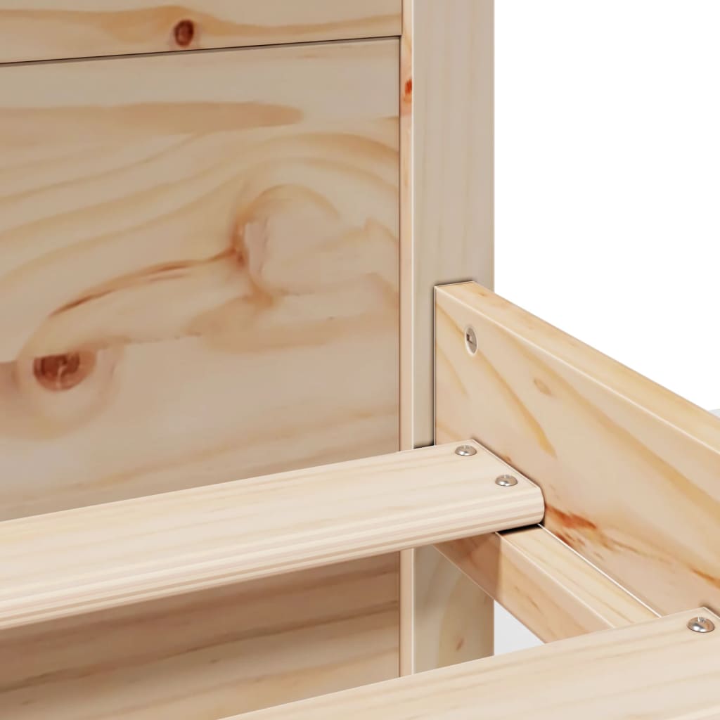 Bedframe met hoofdbord massief grenenhout 90x190 cm is nu te koop bij PeponiXL, paradijselijk wonen!