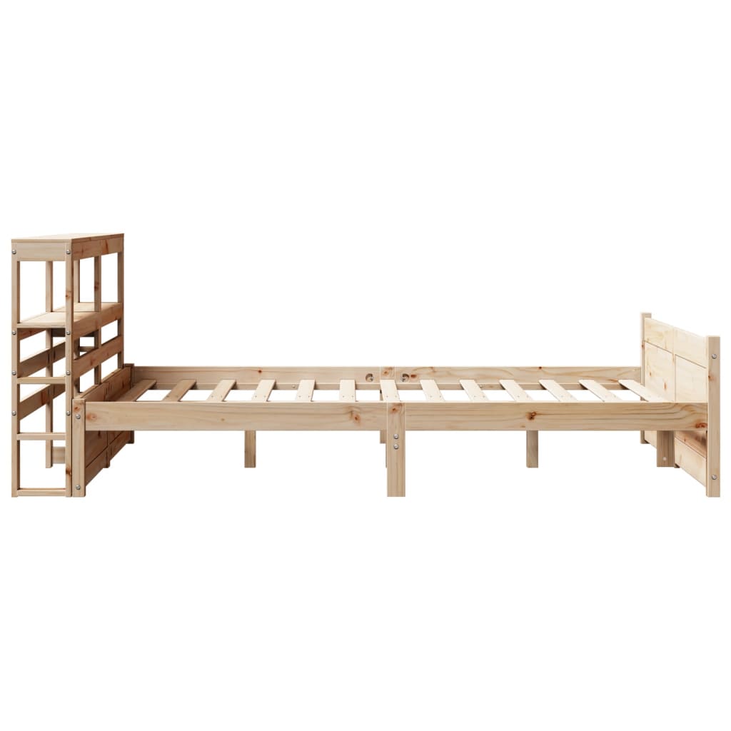 Bedframe met hoofdbord massief grenenhout 140x190 cm is nu te koop bij PeponiXL, paradijselijk wonen!