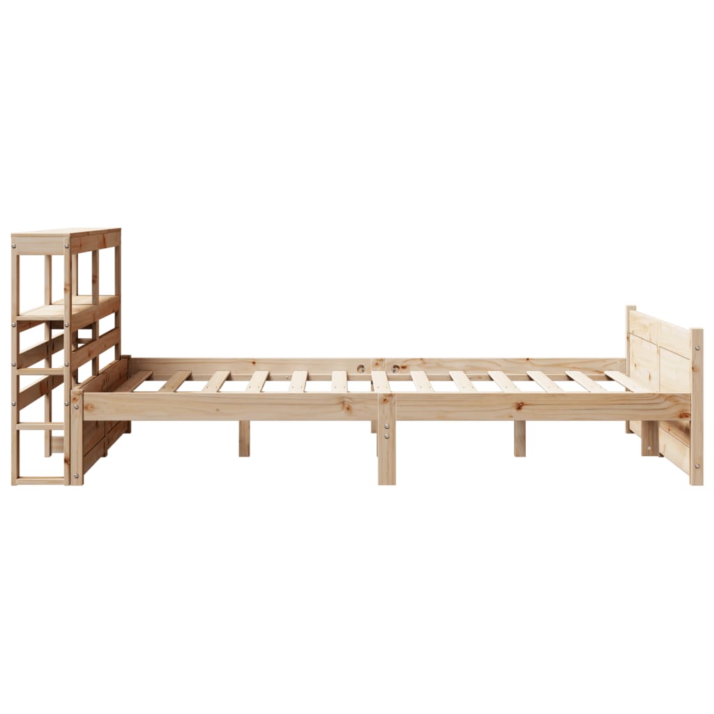 Bedframe met hoofdbord massief grenenhout 160x200 cm is nu te koop bij PeponiXL, paradijselijk wonen!