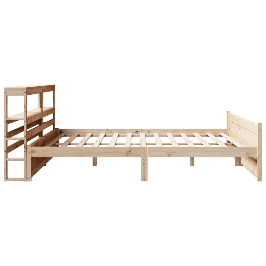Bedframe met hoofdbord massief grenenhout 180x200 cm is nu te koop bij PeponiXL, paradijselijk wonen!