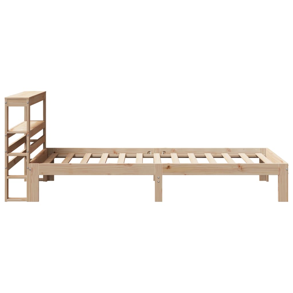 Bedframe met hoofdbord massief grenenhout 100x200 cm is nu te koop bij PeponiXL, paradijselijk wonen!
