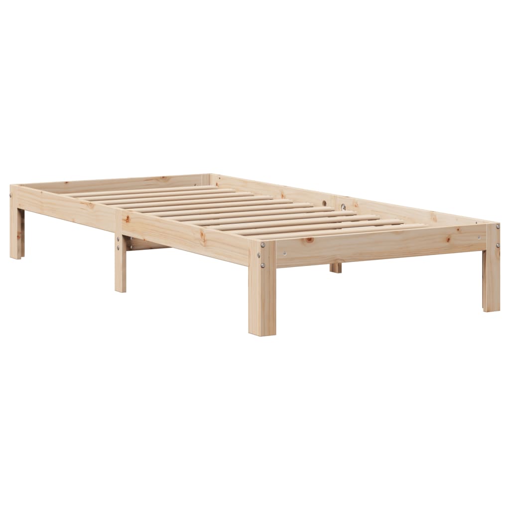 Bedframe met hoofdbord massief grenenhout 100x200 cm is nu te koop bij PeponiXL, paradijselijk wonen!