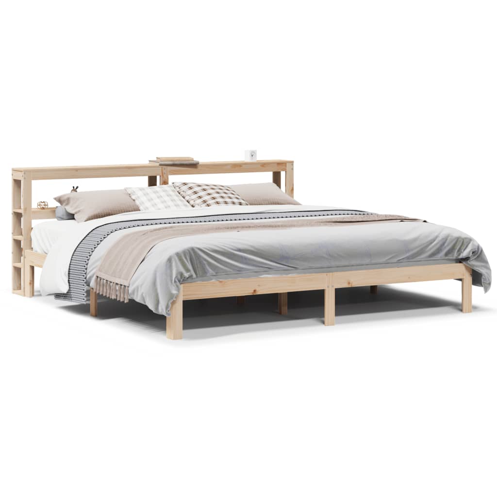 Bedframe met hoofdbord massief grenenhout 180x200 cm is nu te koop bij PeponiXL, paradijselijk wonen!