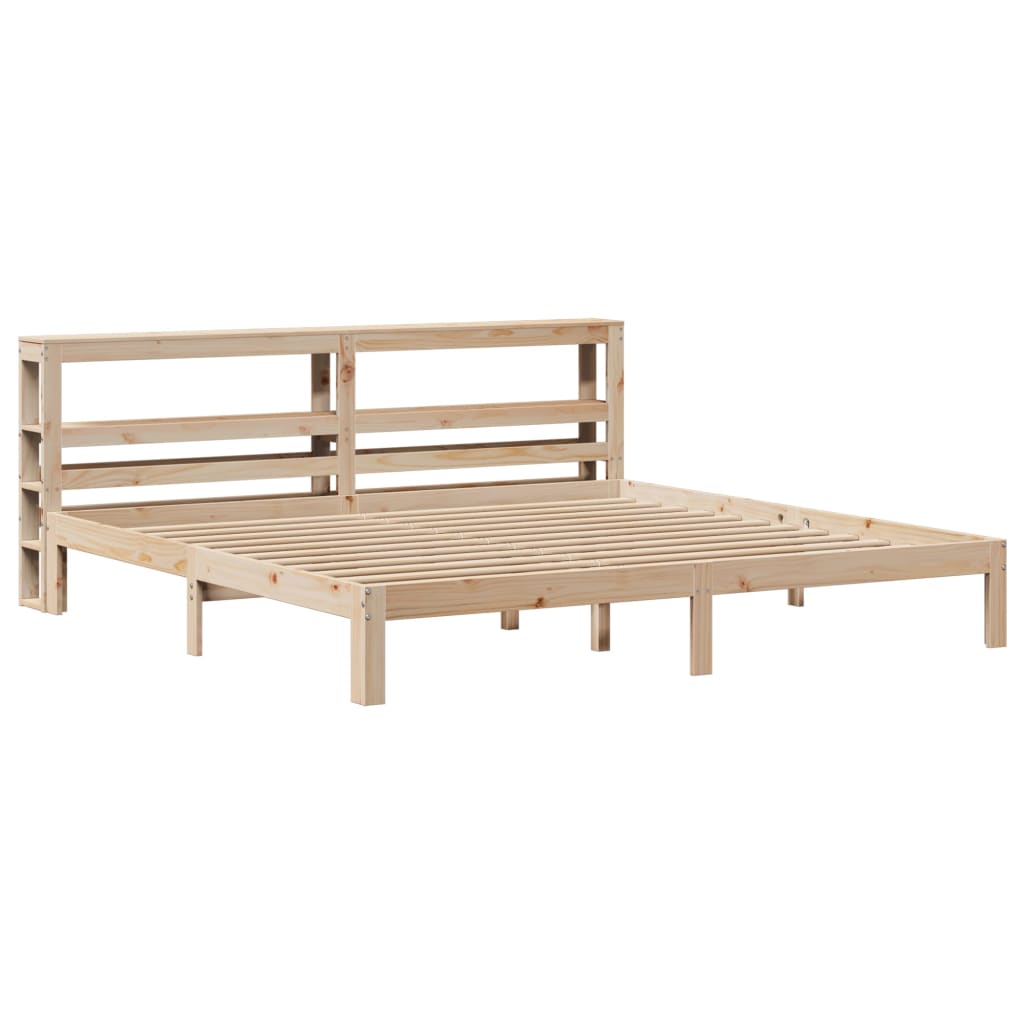 Bedframe met hoofdbord massief grenenhout 180x200 cm is nu te koop bij PeponiXL, paradijselijk wonen!