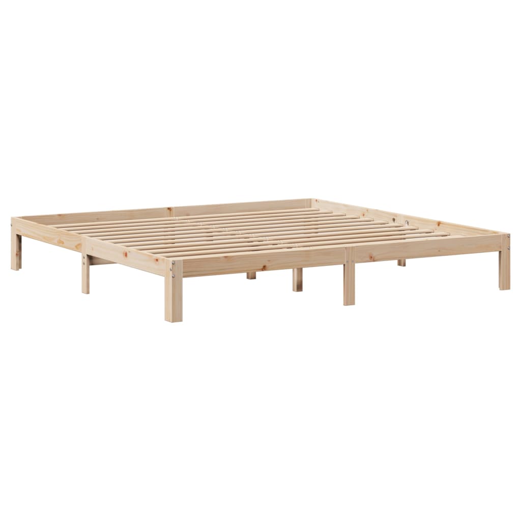 Bedframe met hoofdbord massief grenenhout 180x200 cm is nu te koop bij PeponiXL, paradijselijk wonen!