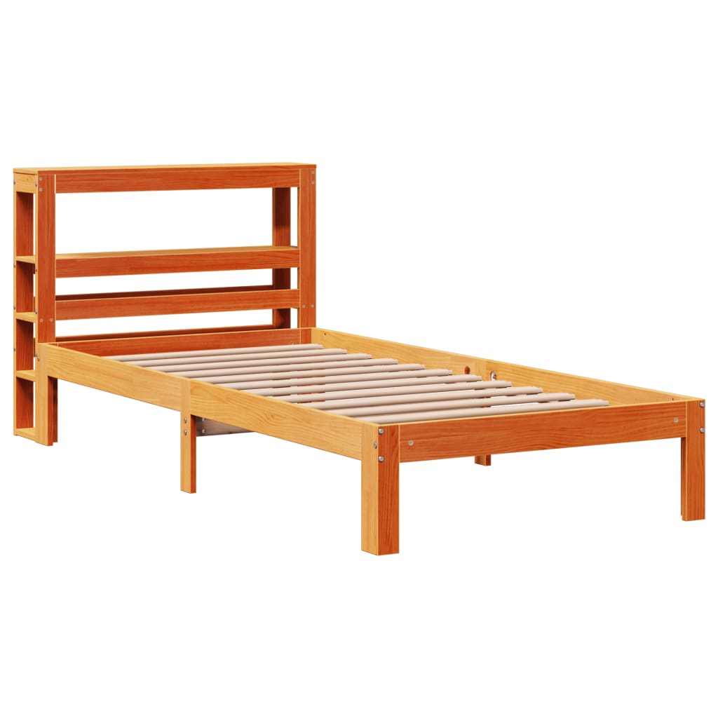 Bedframe zonder matras massief grenenhout wasbruin 75x190 cm is nu te koop bij PeponiXL, paradijselijk wonen!