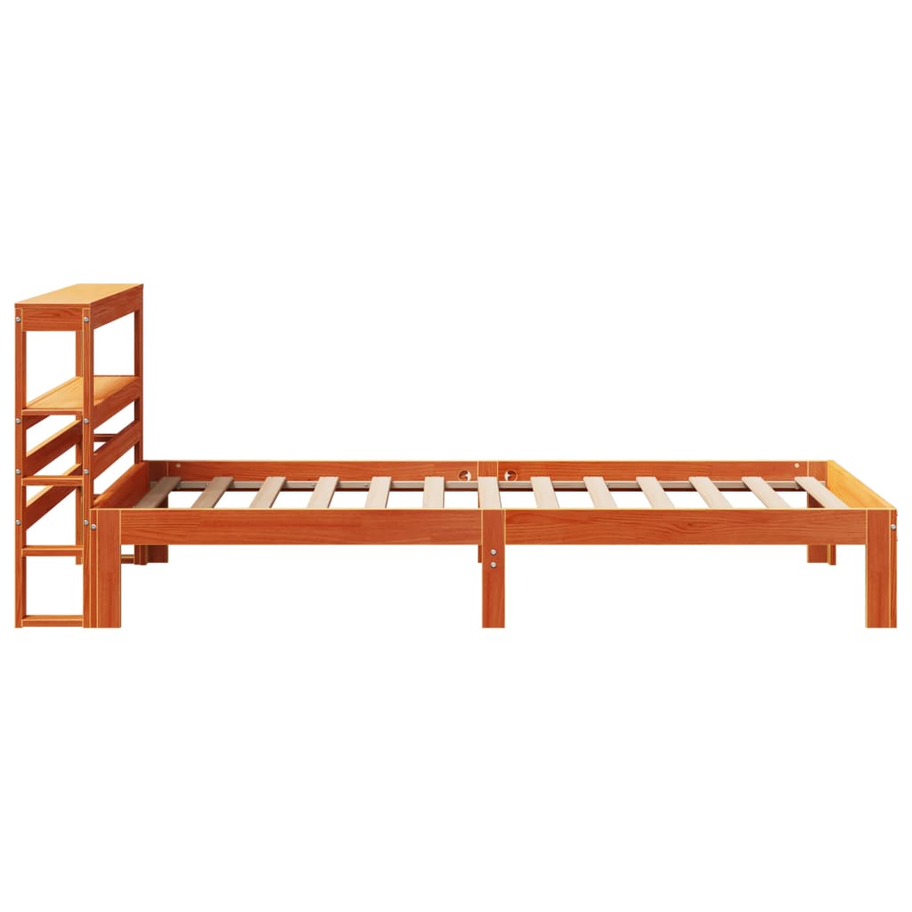 Bedframe zonder matras massief grenenhout wasbruin 75x190 cm is nu te koop bij PeponiXL, paradijselijk wonen!