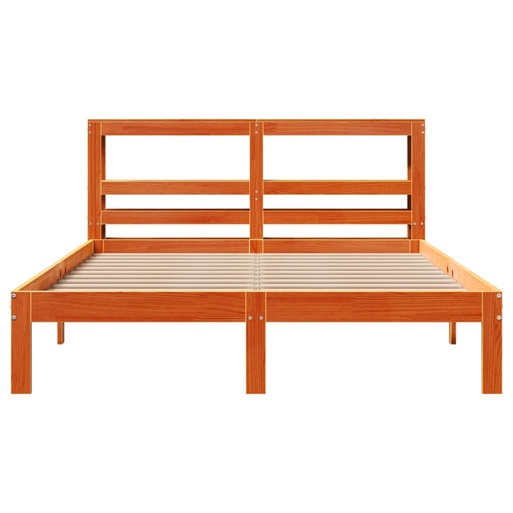 Bedframe zonder matras massief grenenhout wasbruin 120x190 cm is nu te koop bij PeponiXL, paradijselijk wonen!