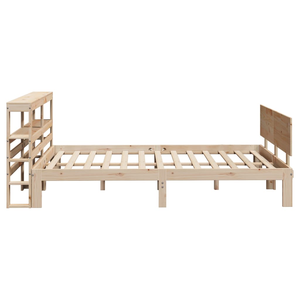Bedframe met hoofdbord massief grenenhout 120x190 cm is nu te koop bij PeponiXL, paradijselijk wonen!